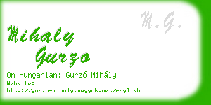 mihaly gurzo business card
