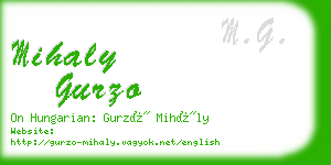 mihaly gurzo business card